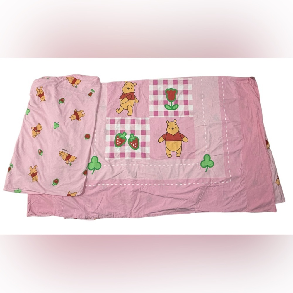 Disney Winnie the Pooh Twin Comforter Pink Strawberry